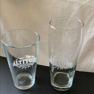 Clear Glass Set, “ATTITUDE “ like new